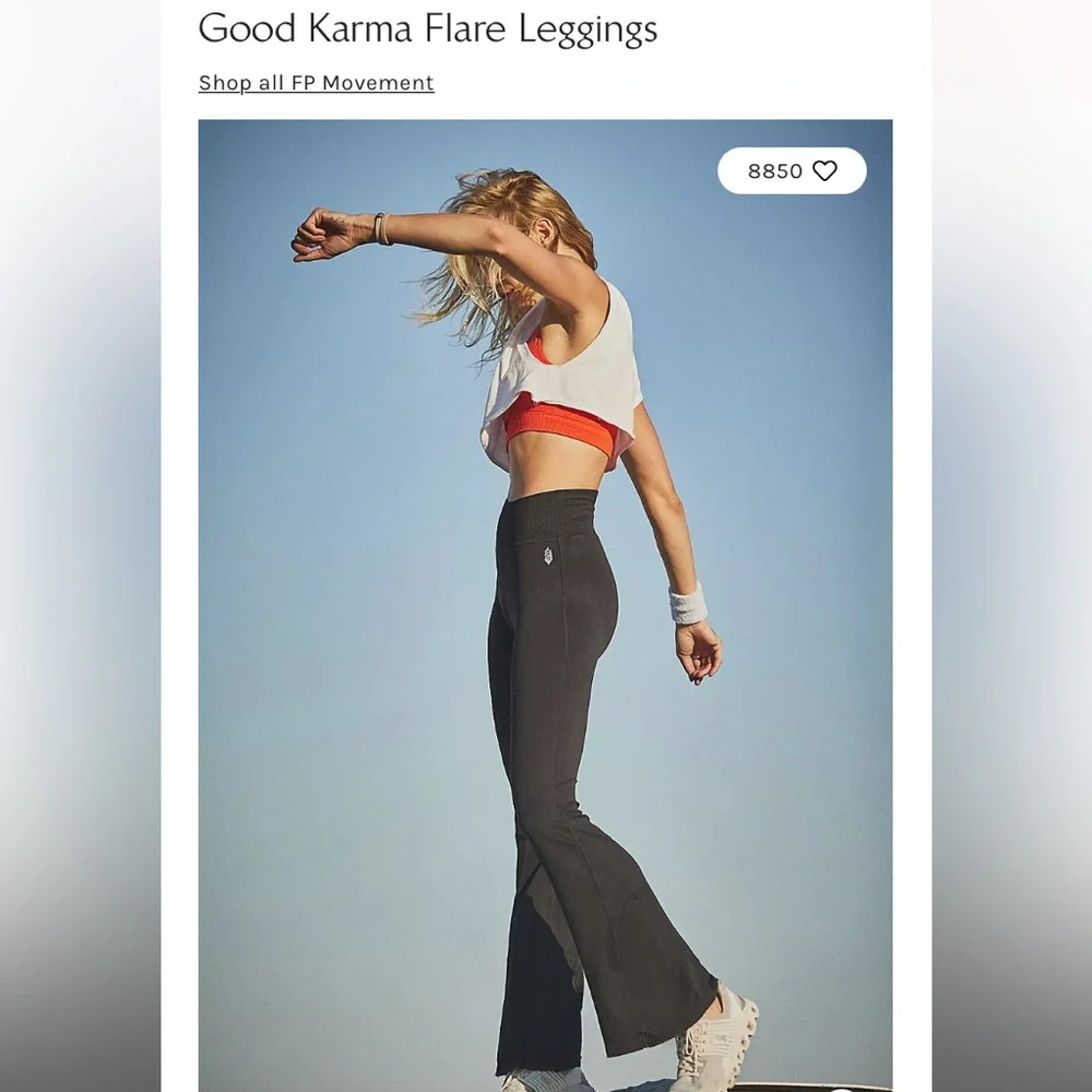 NWOT Free People Good Karma flare leggings